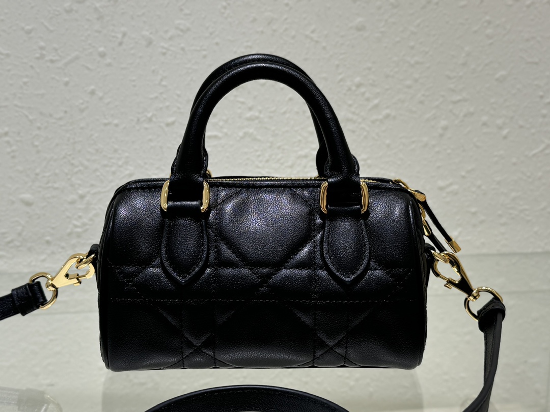 Dior Groove 17 Mini Bag Black Macrocannage Calfskin